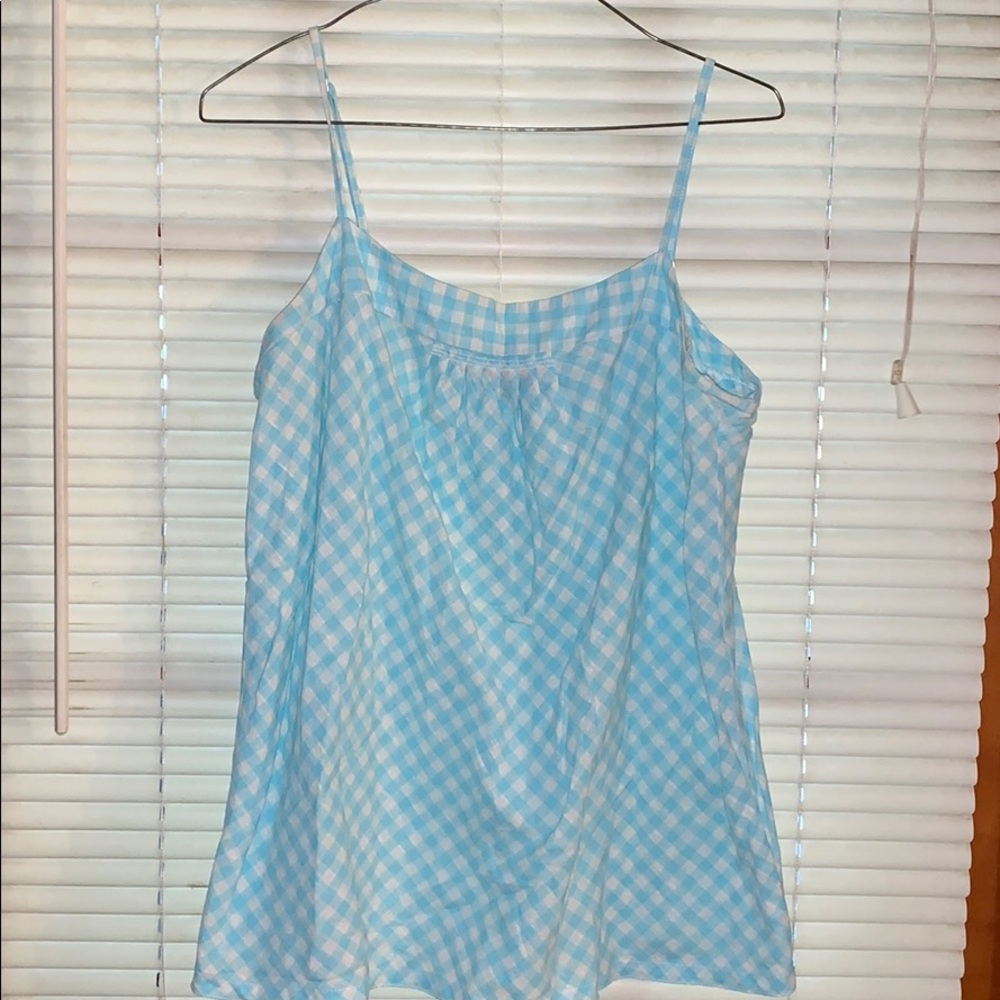 Gap Linen Gingham Strappy Tank